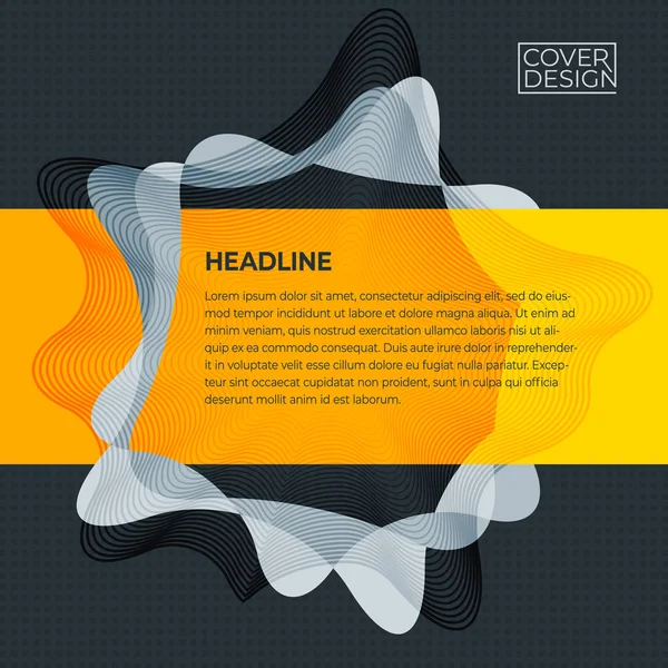 Donkere abstracte Business cover ontwerpsjabloon — Stockvector