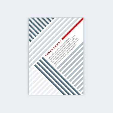 Minimalist broşür şablonu tasarımı. El ilanı, broşür, yıllık rapor kapak şablonu. Modern diagonal soyut çizgili. Başlık ve metin altında yerleştirin. Vektör çizim