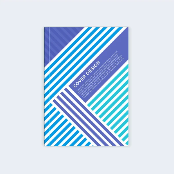 Modèle de brochure minimaliste. Brochure, livret, modèle de couverture de rapport annuel. Rayures abstraites diagonales modernes. Placer sous l'en-tête et le texte. Illustration vectorielle — Image vectorielle