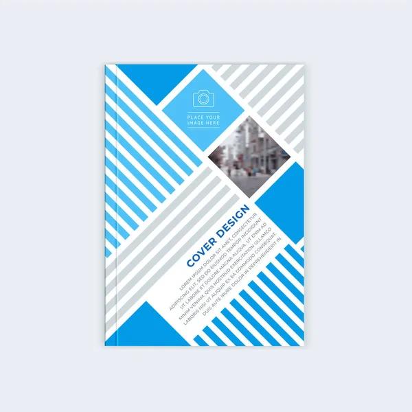 Modèle Brochure Minimaliste Brochure Livret Modèle Couverture Rapport Annuel Rayures — Image vectorielle