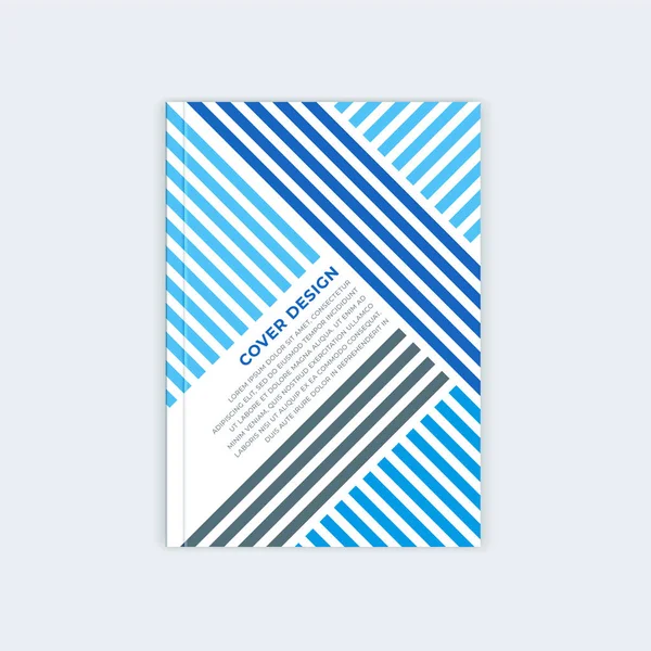 Modèle de brochure minimaliste. Brochure, livret, modèle de couverture de rapport annuel. Rayures abstraites diagonales modernes. Placer sous l'en-tête et le texte. Illustration vectorielle — Image vectorielle