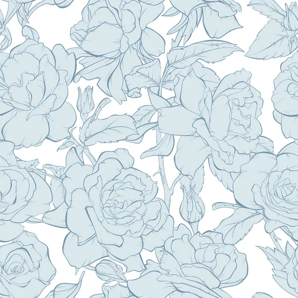 Motif Sans Couture Fond Avec Des Fleurs Rose Fleurs Schéma — Image vectorielle