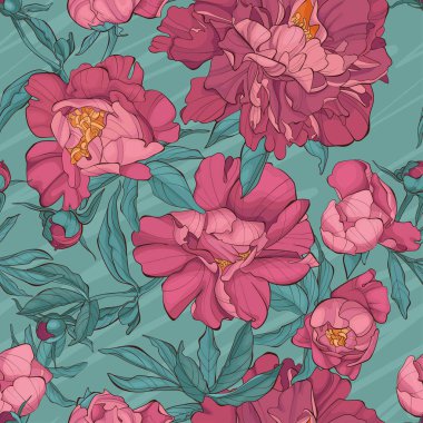 Şakayık çiçek deseni.