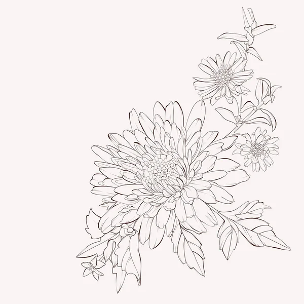 Vector Dahlia bloem. Herfst bloemen boeket. Element voor desig — Stockvector