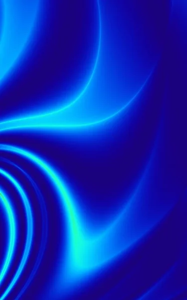 ネオン テクスチャ背景の青い波状曲線壁紙 — ストック写真