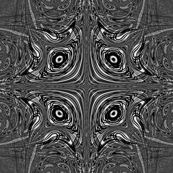 Mandala Monocromo Oscuro Diseño Inusual Abstracto —  Fotos de Stock