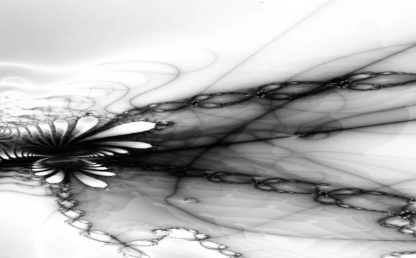 Fractal Achtergrond Abstracte Monochrome Illustratie Patroon — Stockfoto