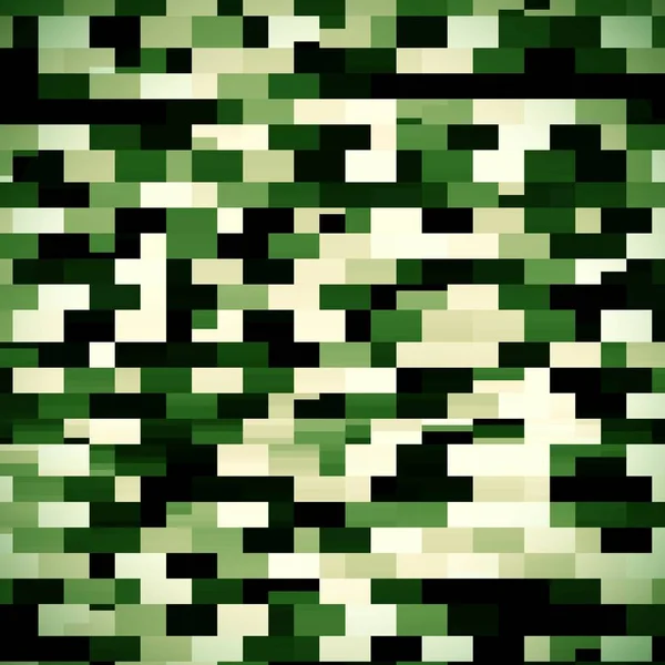 軍迷彩抽象ピクセルグラフィックの背景 — ストック写真