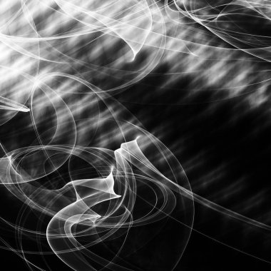 Siyah doku alev eğrisi dalgalı soyut şablon arka plan