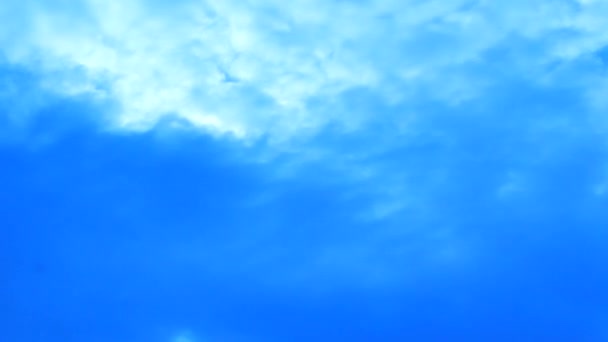 Cielo Azul Verano Nubes Arte Vídeo Fondo — Vídeo de stock