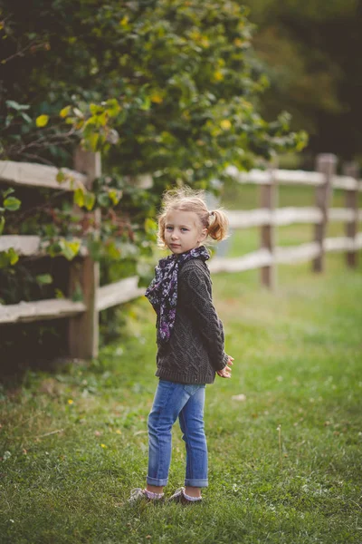 Ritratto Una Graziosa Adorabile Bambina — Foto Stock