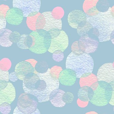 Suluboya daireler Dikişsiz desen doku Soyut El çekilmiş.