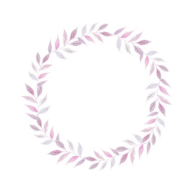 Parlak renkli suluboya çiçek çelenk illüstrasyon el çekilmiş