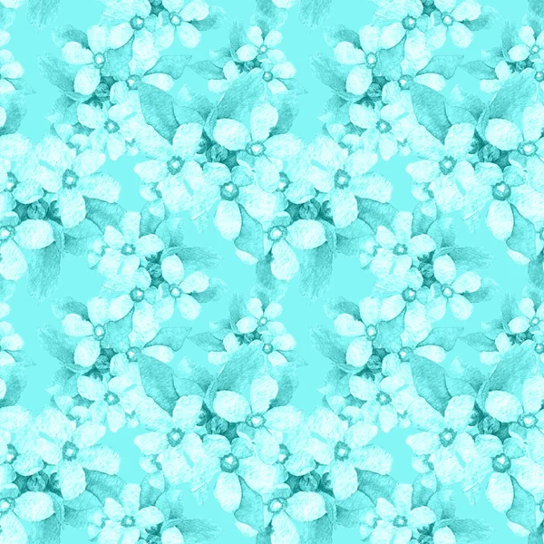 Aquarell Blumen Hand gezeichnet bunt hell nahtlose Muster — Stockfoto