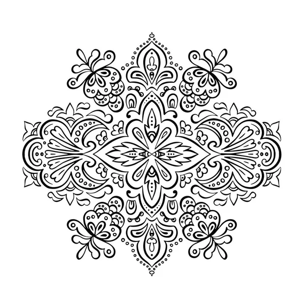 Vector indio alfombra paisley ornamento patrón de diseño . — Archivo Imágenes Vectoriales