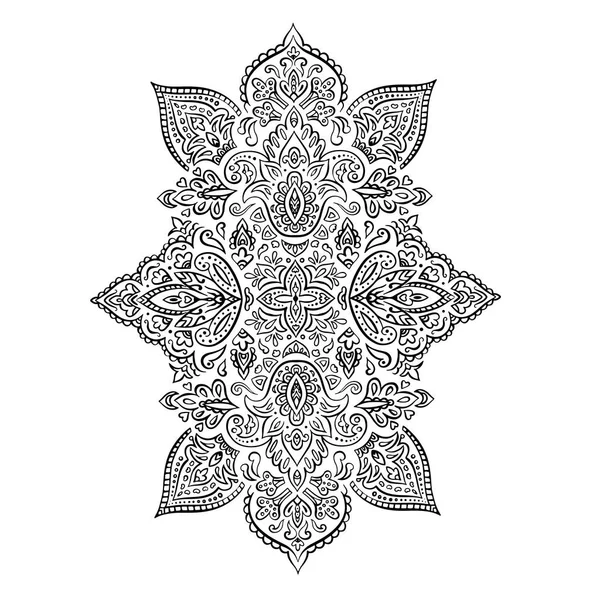 Vector Indische rug Paisley ornament patroon ontwerp. — Stockvector