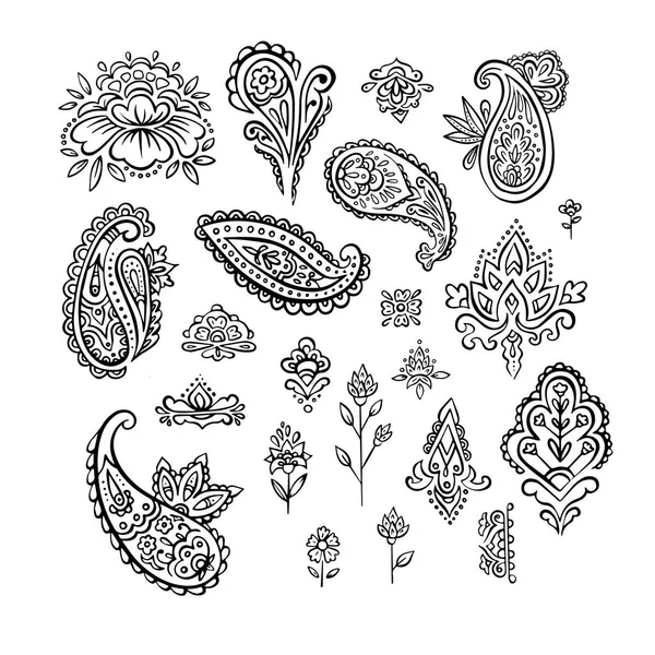 Vektor indischer Teppich Paisley Ornament Muster Design. — Stockvektor