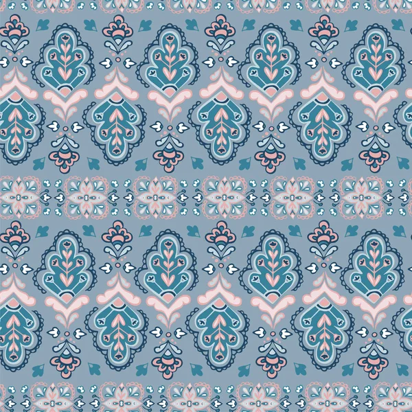 Bunte indische Teppich Paisley Ornament Muster Design — Stockvektor