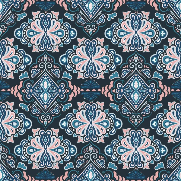 Tapis indien coloré paisley conception motif ornement — Image vectorielle
