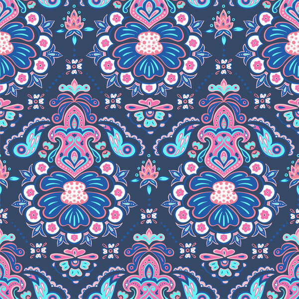 Цветной индийский ковер Paisley орнамент рисунок
.