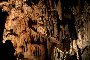 Mağaralarda Postojna, Slovenya - Postojnska jama taş oluşumu.