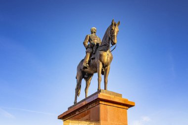 Heykel Hill'de daha önce Buda Kalesi, Budapeşte, Macaristan.