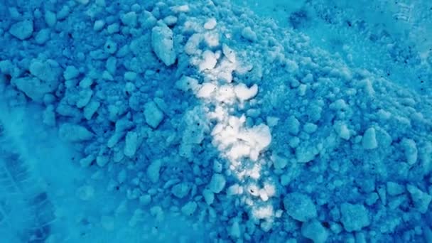 Video Lumos Frozen Snow Top View Situated Czech Mountains Snow — Stock Video