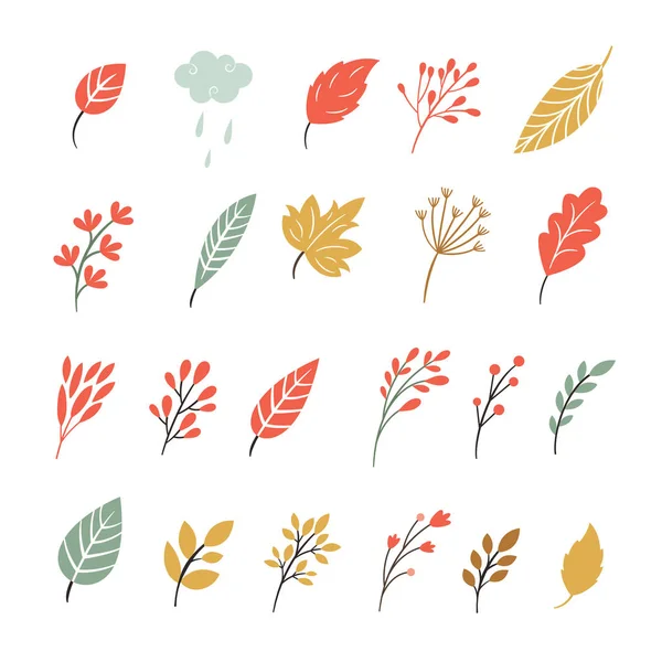 五彩缤纷的秋叶无缝图案 — 图库矢量图片