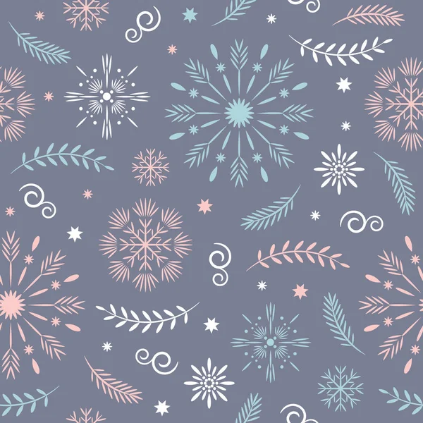 Seamless Pattern Seasons Greetings Christmas Background — Stock Vector