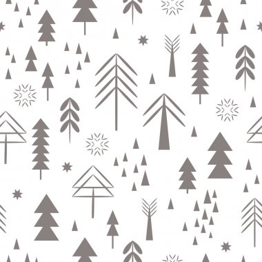 Minimalist noel sorunsuz desen. Vektör çizimi