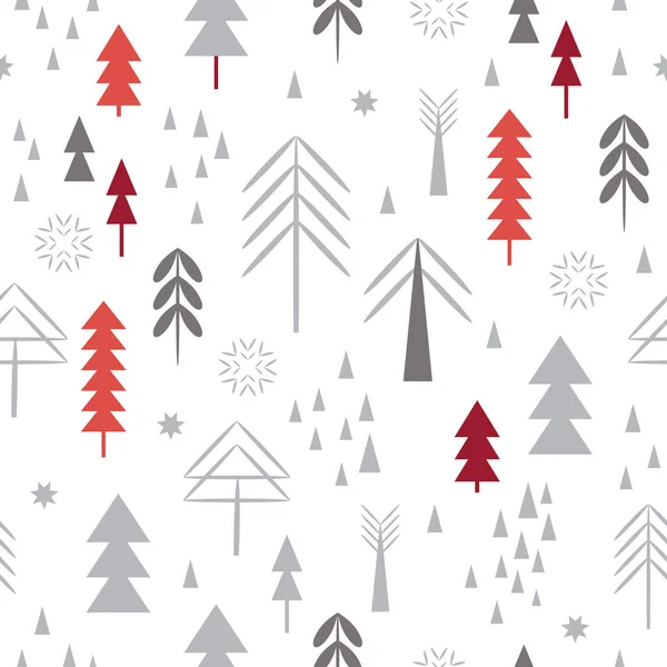 Minimalistische Kerst Naadloze Patroon Vector Illustratie — Stockvector