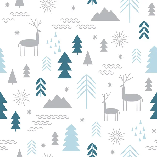 Minimalistic Christmas Seamless Pattern Vector Illustration — Stock Vector