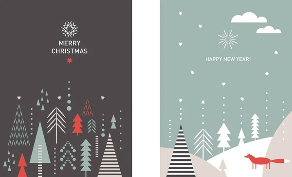 Patrón Inconsútil Decorativo Navidad Minimalista — Archivo Imágenes Vectoriales