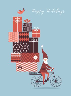 Hediye kutularıyla cüce, Noel konsepti