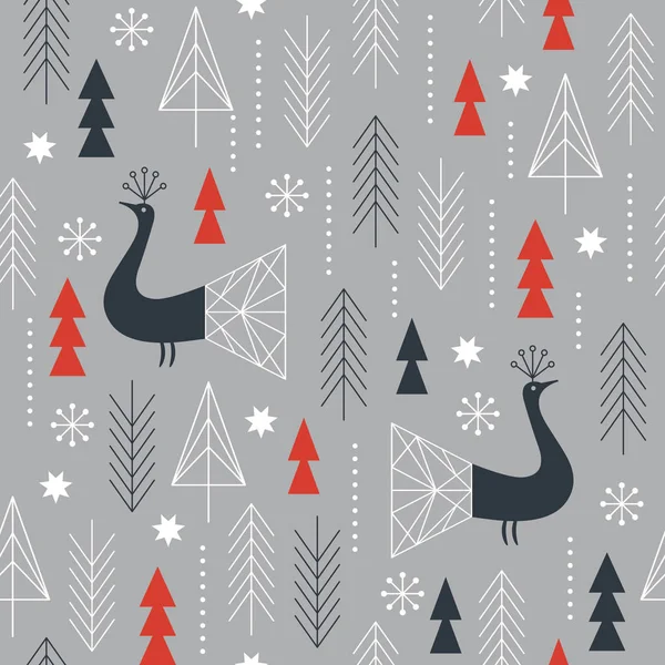 设置设计元素 时尚的几何形状 风格化的鸟 适用于贺卡 圣诞或新年贺卡设计 小册子设计 — 图库矢量图片