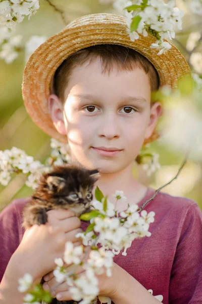 Портрет Мальчика Летом Открытом Воздухе — стоковое фото