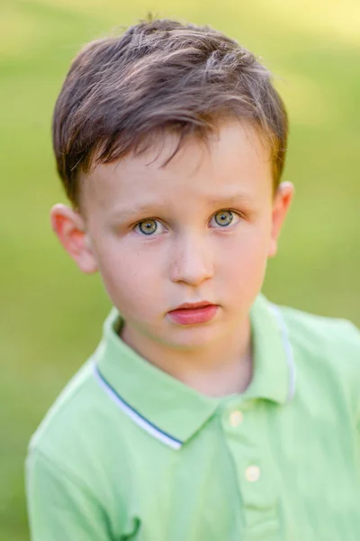 Portrait Boy Summer Outdoors — Stock Photo, Image