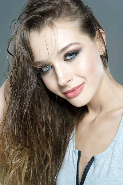 Portrait Beautiful Girl Glamorous Girl — Stock Photo, Image