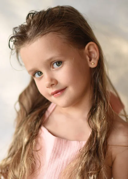 Retrato Menina Livre Verão — Fotografia de Stock