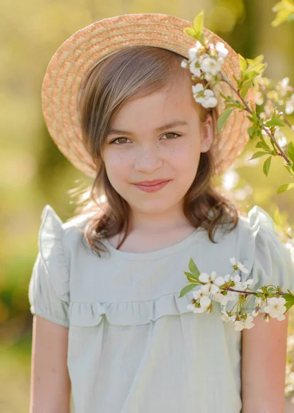 Retrato Menina Livre Verão — Fotografia de Stock