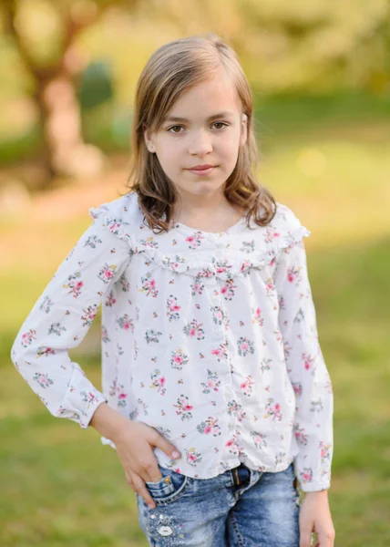 Retrato Niña Aire Libre Verano — Foto de Stock