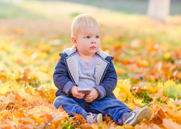 Portret Van Een Jongetje Natuur — Stockfoto