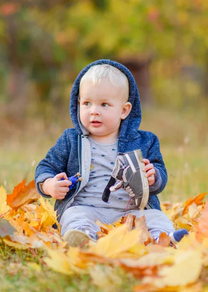 Portret Van Een Jongetje Natuur — Stockfoto