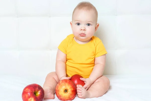 Portrait Little Boy Playing Indoors — Stock Photo, Image