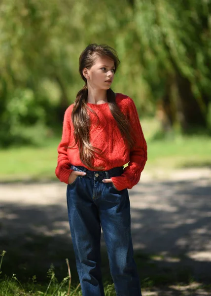 Retrato Niña Aire Libre Verano — Foto de Stock