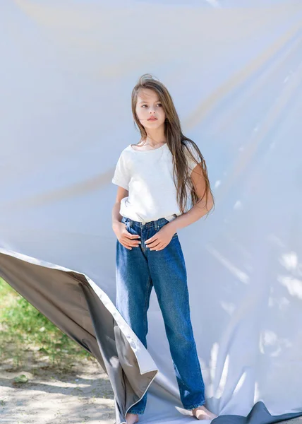 Retrato Niña Aire Libre Verano —  Fotos de Stock