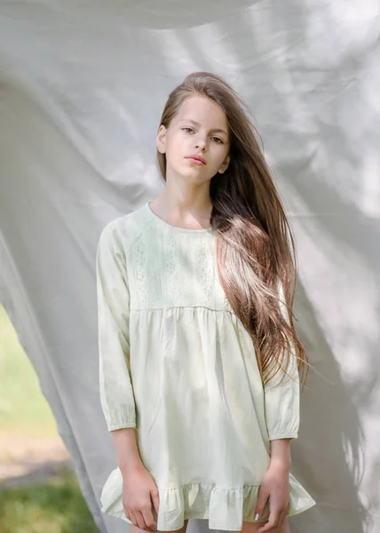 Retrato Niña Aire Libre Verano — Foto de Stock