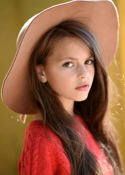 夏の屋外の少女の肖像画 — ストック写真