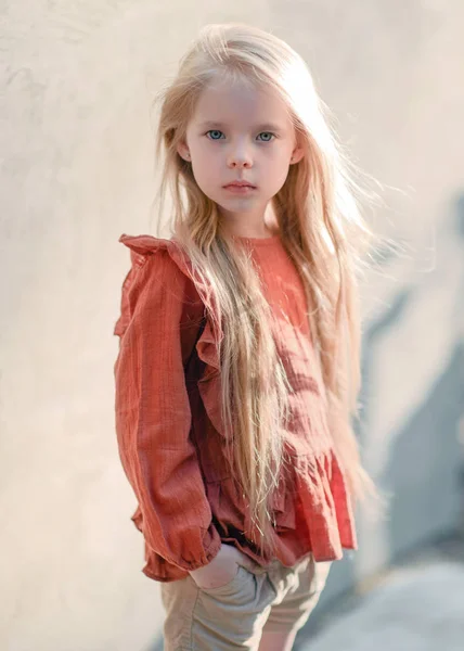 Retrato Niña Aire Libre Verano — Foto de Stock