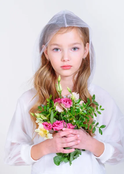 Portret Van Klein Model Meisje Studio — Stockfoto